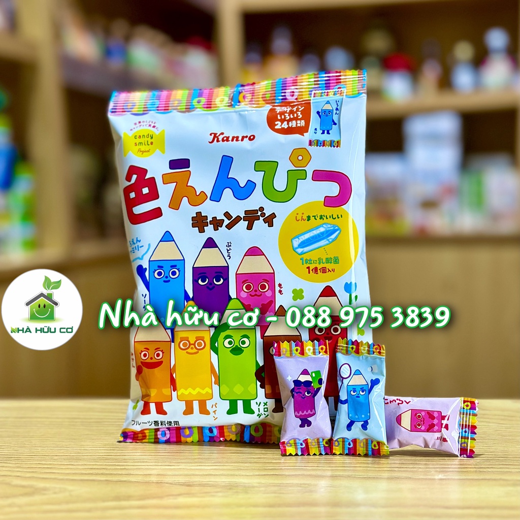 Kẹo bút chì TRÁI CÂY TƯƠI mix vị - KANRO Nhật Bản SIÊU NGON - Gói 80g - Date: 9/2023