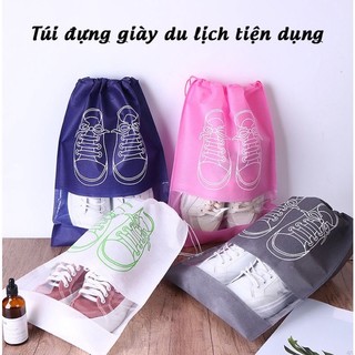 Túi Vải Không Dệt Đựng Giày Dép Dây Rút Chống Bẩn Du Lịch Size Lớn Với Thiết Kế Đẹp Mắt.