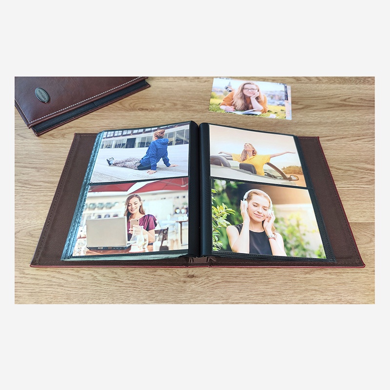 Album ảnh 10x15, 13x18,15x20 bìa da nâu - Đựng 160 ảnh - Mẫu bìa da Cao cấp tại In Ảnh Gia An - Ship Hỏa Tốc