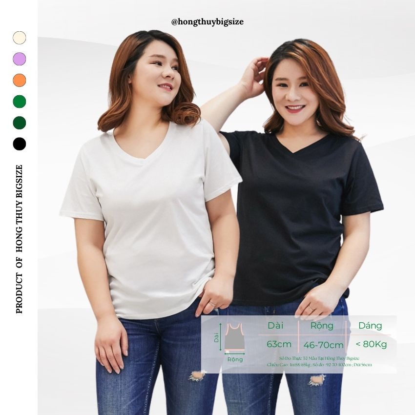 Áo Thun Nữ From Rộng Bigsize 80kg Hồng Thúy Bigsize