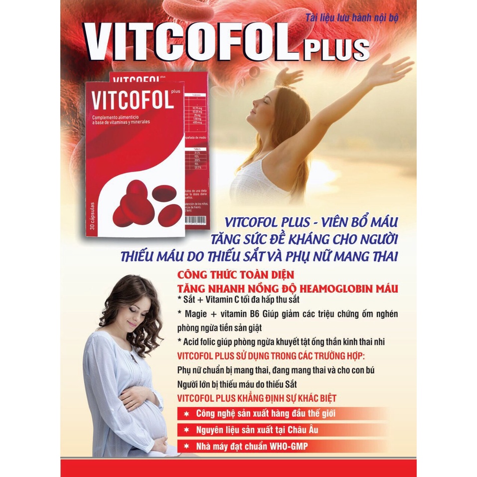 VITCOFOL PLUS  - Viên uống bổ sung sắt cho bà bầu
