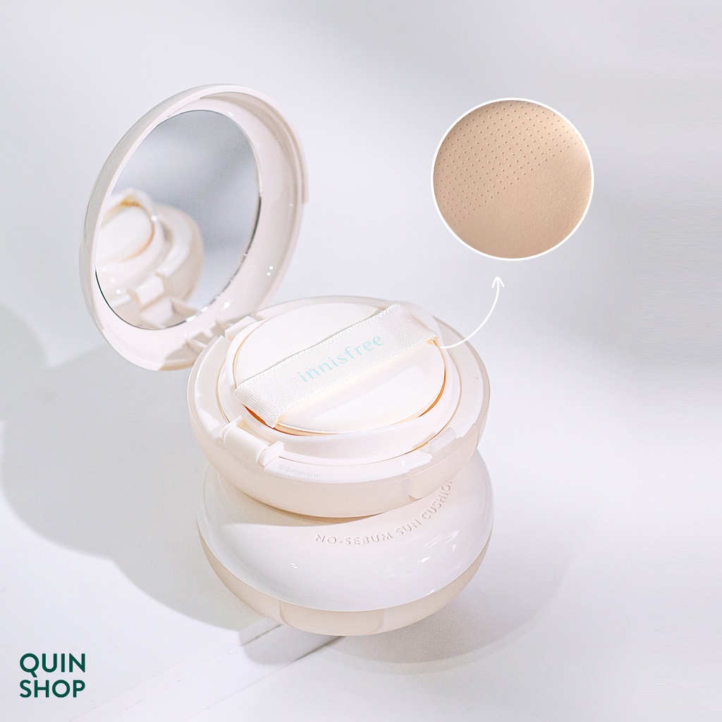 Phấn Nước Kiềm Dầu, Chống Nắng Innisfree No-Sebum Powder Cushion SPF29 PA++, Sun Cushion SPF50+ PA++++