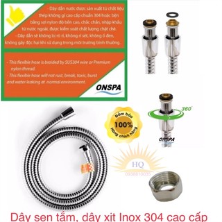 Dây sen tắm - Dây xịt - dây dẫn nước cao cấp Inox 304 Onspa 1,2m - 2mét