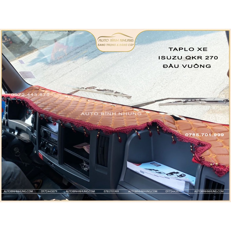 Thảm taplo da cao cấp xe ISUZU QKR 270 ĐẦU VUÔNG chống thấm hút nước-chống nóng