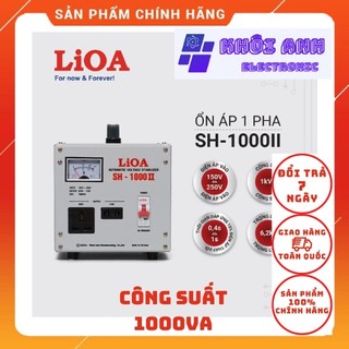 [CHÍNH HÃNG]Ổn Áp Lioa 1 Pha 1KVA (800W) Dải Điện 150V - 250V...90V - 250V...50V - 250V