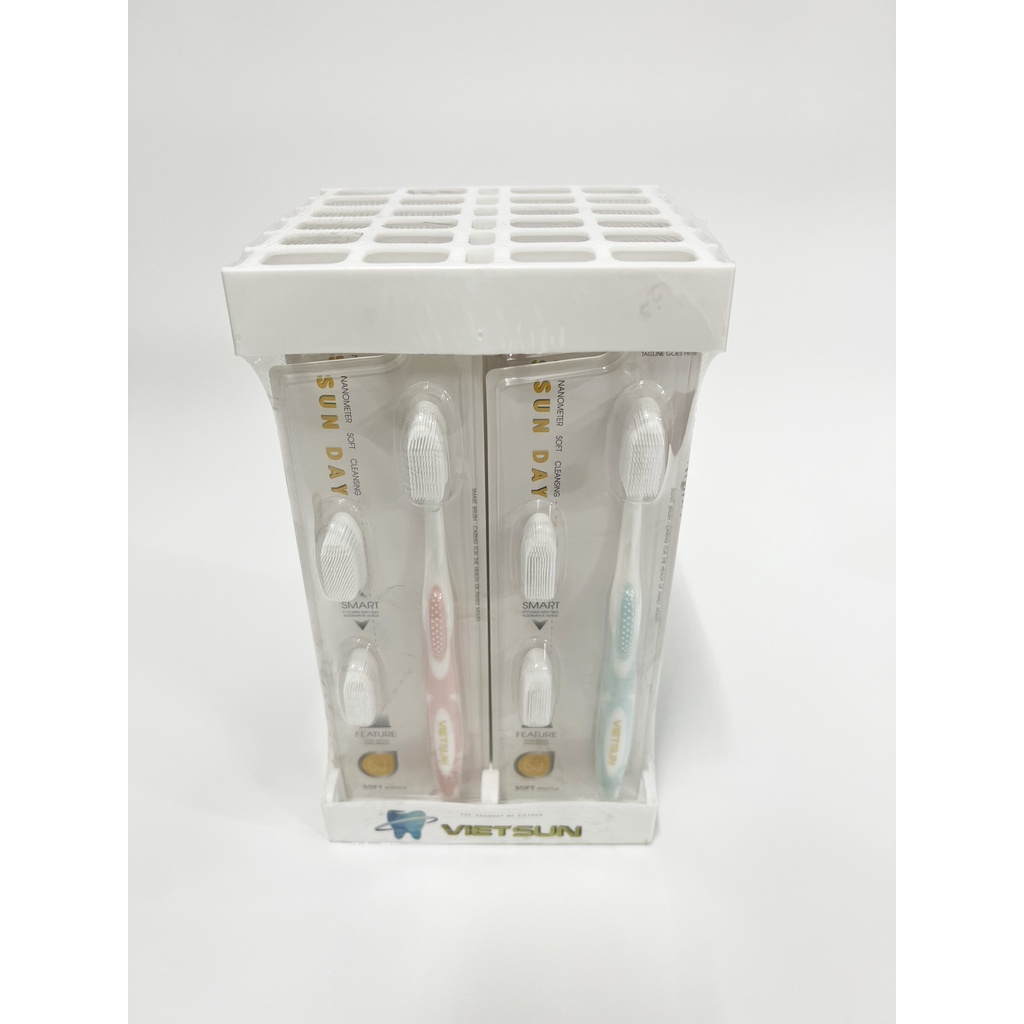 Bàn chải đánh răng cao cấp Vietsun Sunday - 3 đầu thay thế