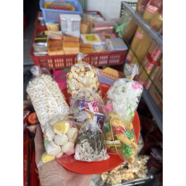 Combo bộ bánh kẹo trà muối gạo cúng Thí Thực mùng1-16