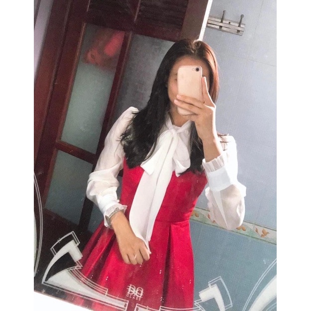 Váy Lép trắng tron size M giá gốc 950k premium Lép []