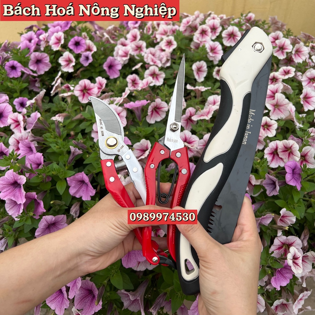 SET Bộ 3 Dụng Cụ Cắt Tỉa Cây Cảnh, Bonsai Hàng Nhật Bản (1 Kéo Cắt cành + Kéo tỉa dăm, lá + 1 Cưa Gỗ Cầm Tay)