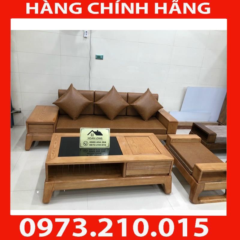 HÀNG CHÍNH HÃNG  Ảnh thật sofa 3 món chân quỳ gỗ sồi nga màu óc chó đen, màu óc chó nâu, màu cánh gián