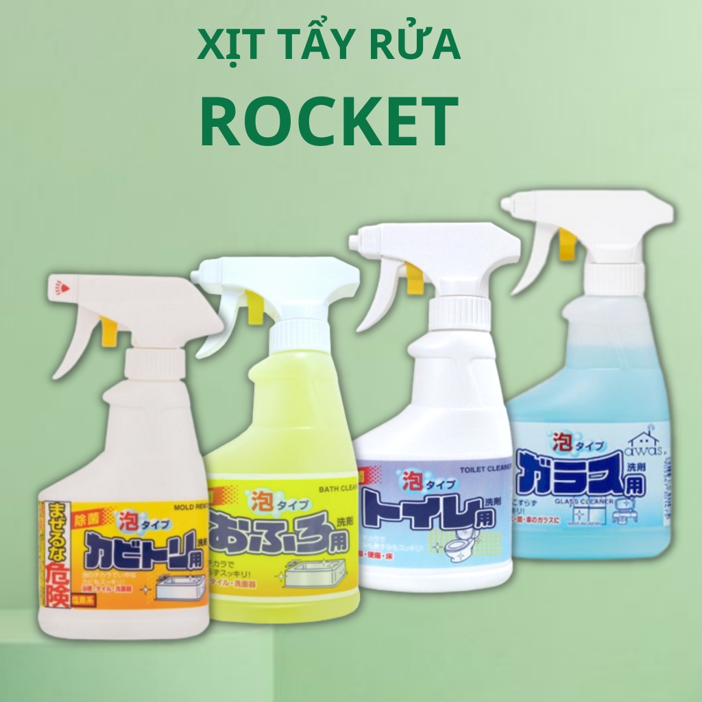 Xịt tẩy rửa nhà bếp, nhà vệ sinh ROCKET 300ML Nội Địa Nhật