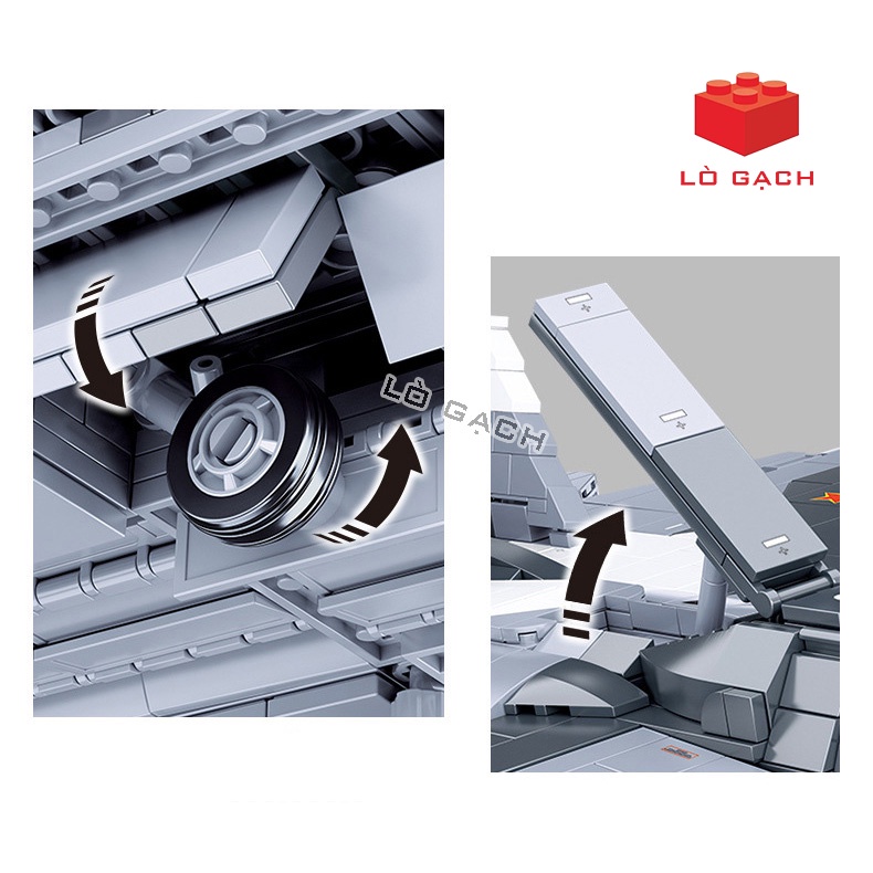 Bộ xếp hình máy bay chiến đấu Su 57 PAKFA quân đội Nga 893 chi tiết