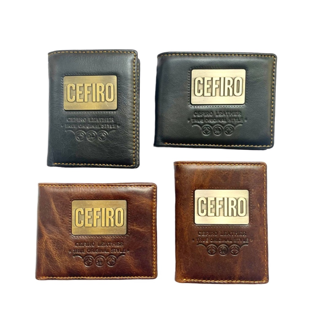 Ví nam bóp nam da bò thật cao cấp cefiro dáng đứng ngang đẹp CF03