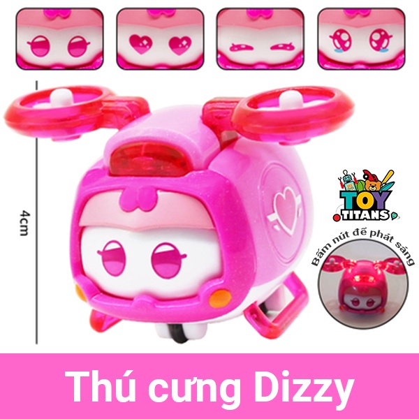 Đội bay siêu đẳng SUPERWINGS - Thú cưng siêu cấp Dizzy - Có đèn phát sáng