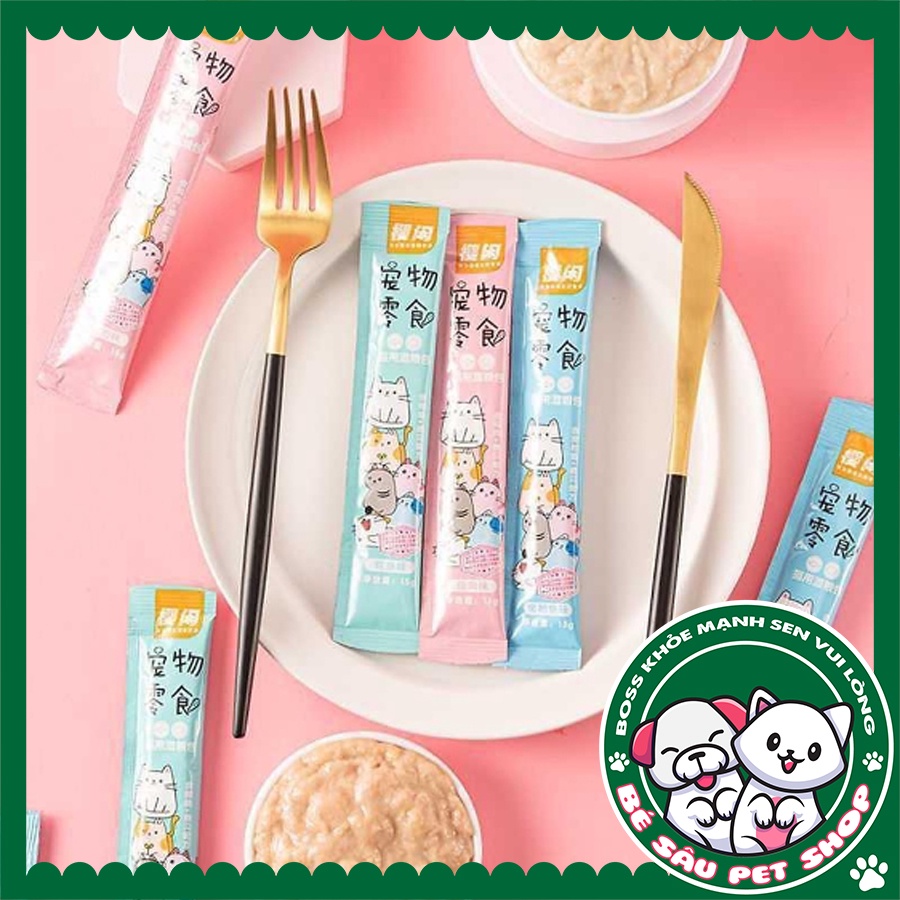 COMBO 100 THANH SÚP THƯỞNG CHO MÈO SIZUKA (MIX LIEBAO, CATFOOD, 2 LOẠI PETSNACK VÀ LOẠI ĐẶC BIỆT CỦA SHOP )