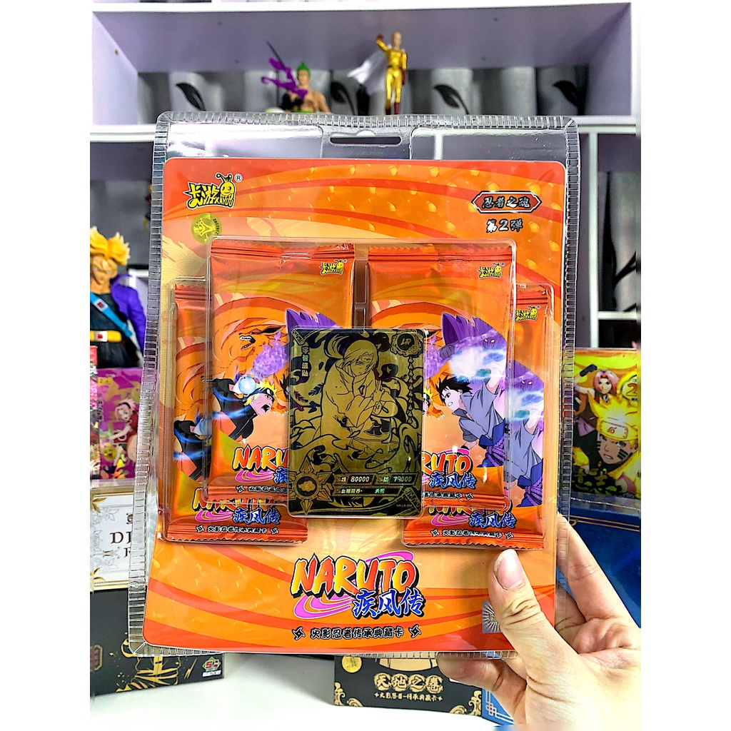 Thẻ nhân phẩm Naruto Kayou fullbox vỉ nhựa tặng kèm LR bên trong hàng có sẵn