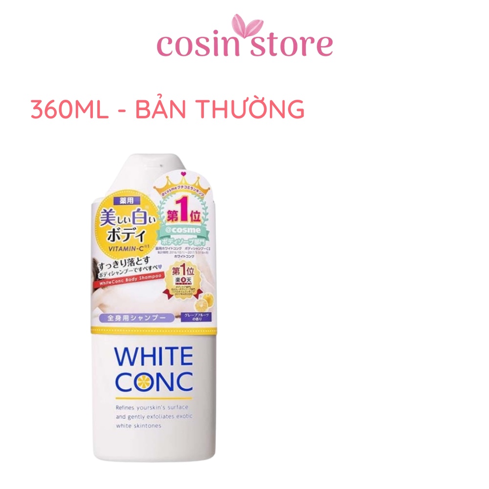 Sữa Tắm Trắng Da White Conc Body Nhật Bản 600ml 360ml 150ml WhiteConc Body Shampoo vitamin C