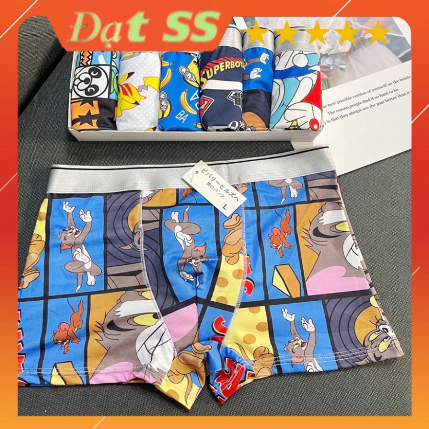 Quần xì nam thun lạnh  cao cấp in hình hoạt tuyệt đẹp tom, jerry, minion , super...