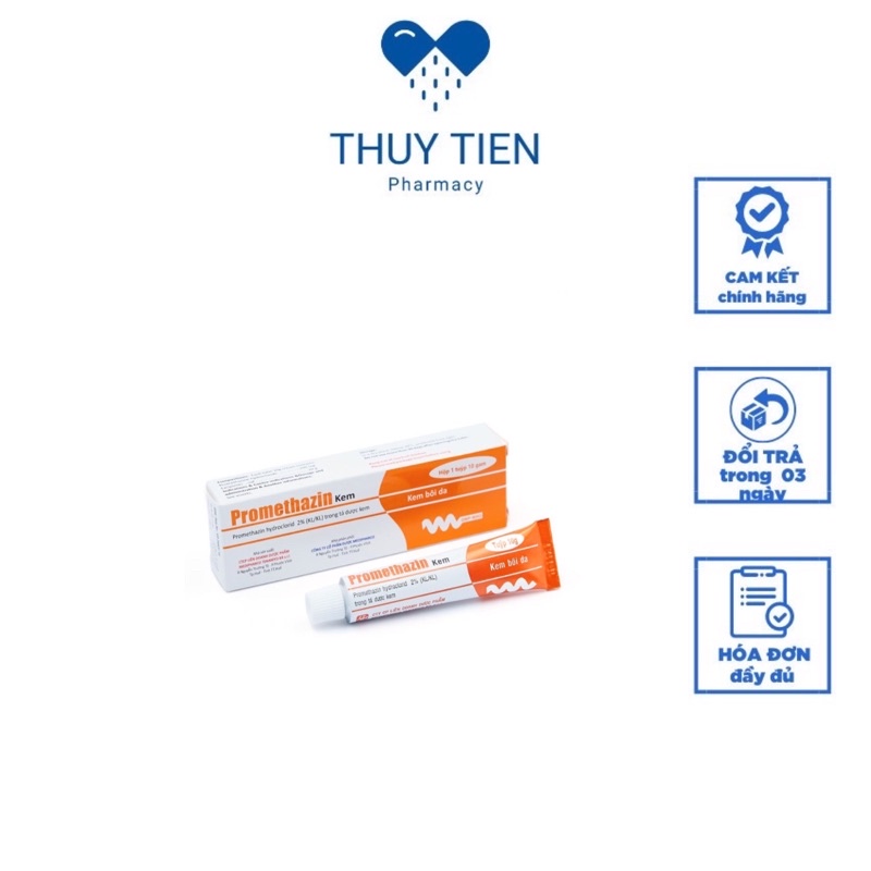 Kem bôi da PROMETHAZIN 10g - Mẫn ngứa, côn trùng đốt