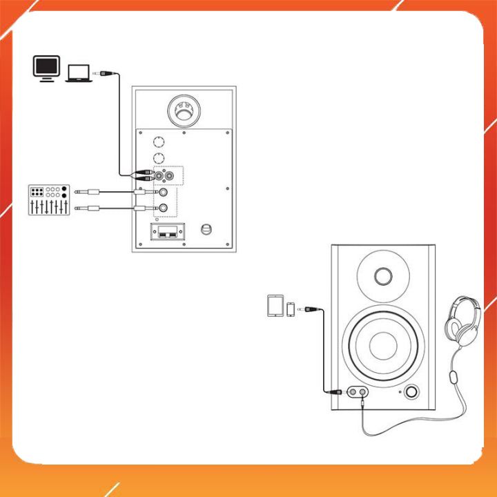 Edifier MR4 - Loa Kiểm Âm Công Suất 42W, Kết Nối TRS/RCA/AUX Cho Phòng Thu