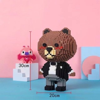 Mô hình lắp ráp gấu brown - thỏ pony