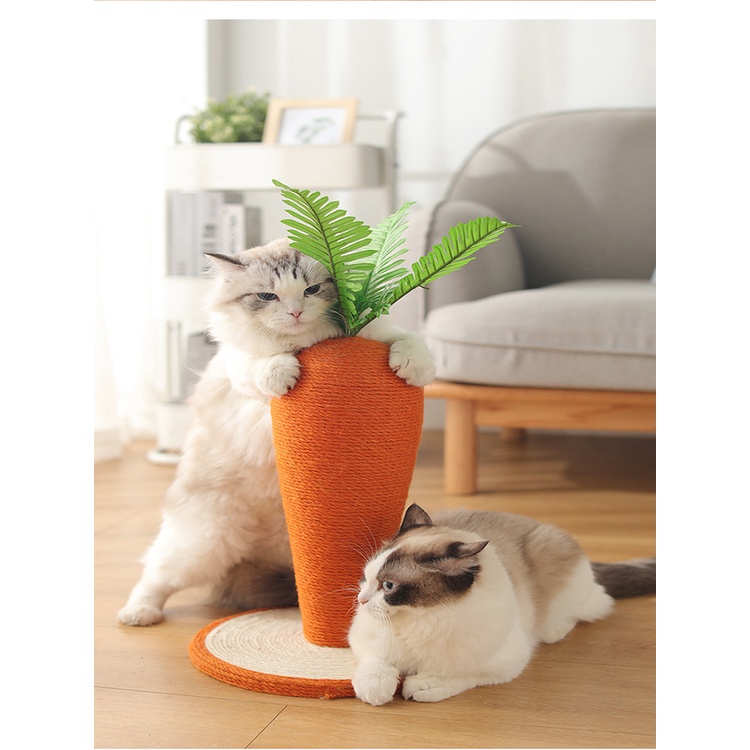 Trụ cào móng dành cho mèo hình cà rốt siêu siêu đáng yêu, cây cào móng cho mèo size to, đồ chơi cho thú cưng