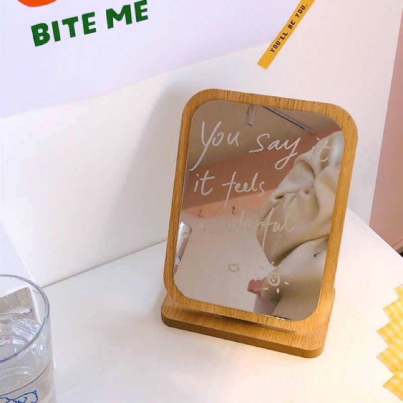 Gương trang điểm , gương để bàn bằng gỗ cao cấp