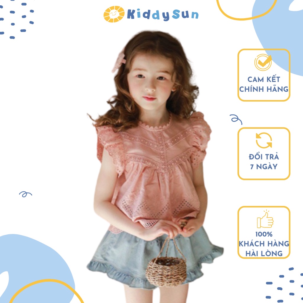 Set đồ bé gái Kiddy Sun tiểu thư xinh xắn năng động an toàn dành cho bé gái từ 2,3,4,5,6,7,8,9,10,11,12 tuổi[V135]