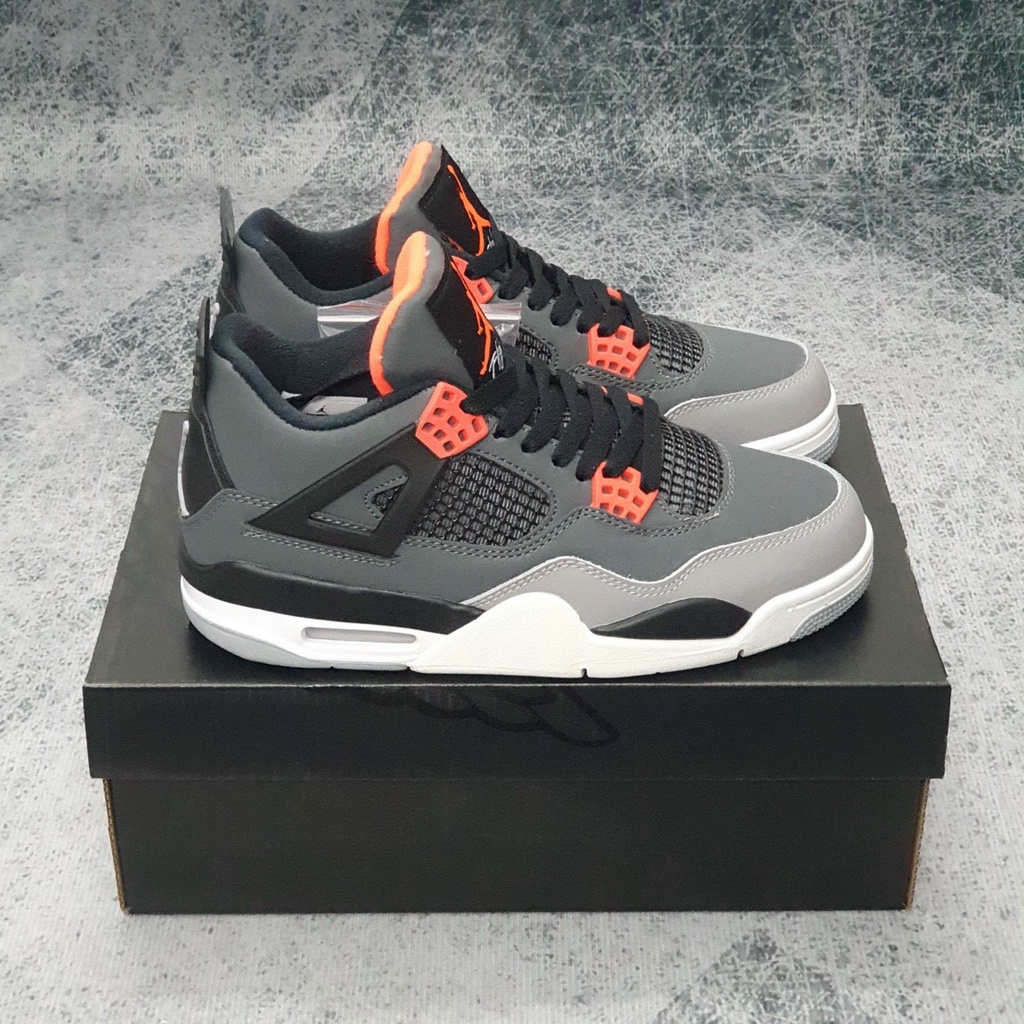 Giày Jordan 4 đen xám cam retro bản cao cấp nhất