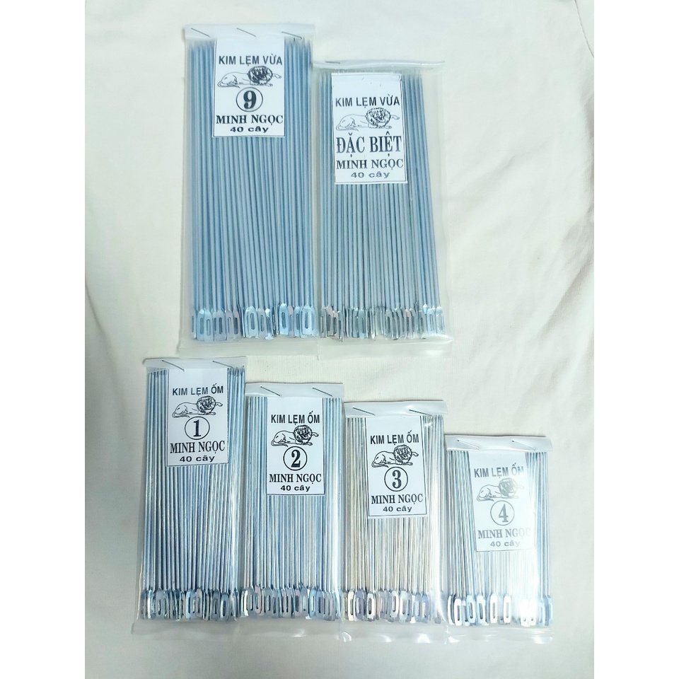 Túi 40 Cây Kim Lẹm May Bao Bì, Phụ Kiện Máy May, Thêu, Vắt Sổ