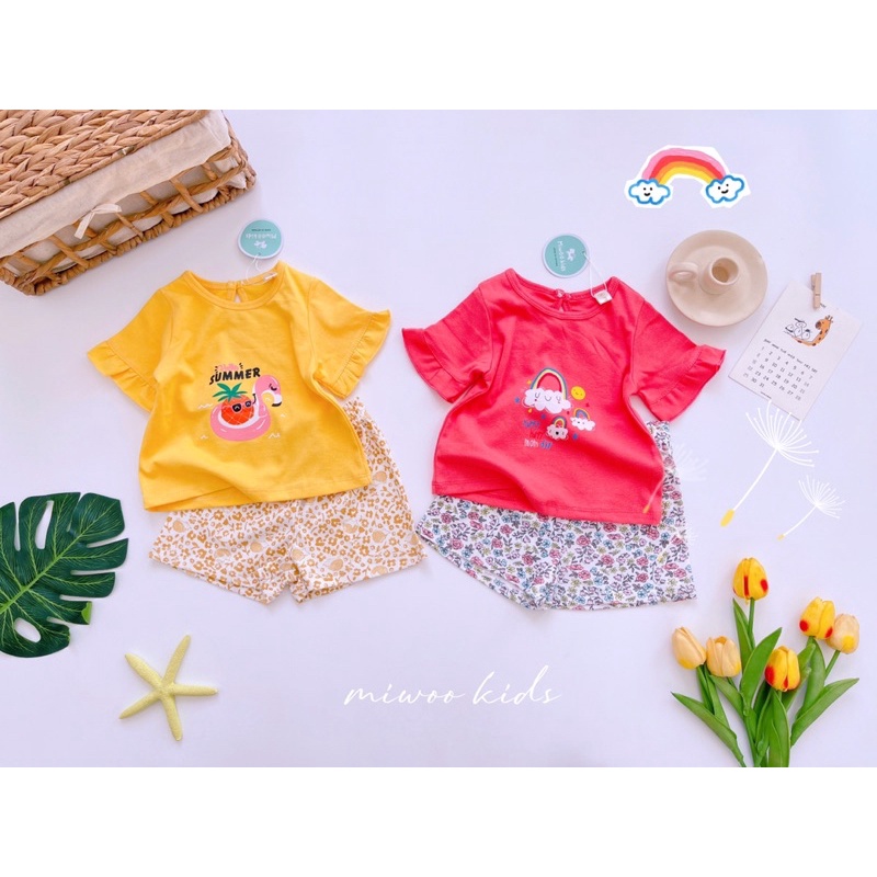 Đồ bộ dễ thương bé gái ❤️ freeship ❤️ bộ cotton bozip cho bé gáii