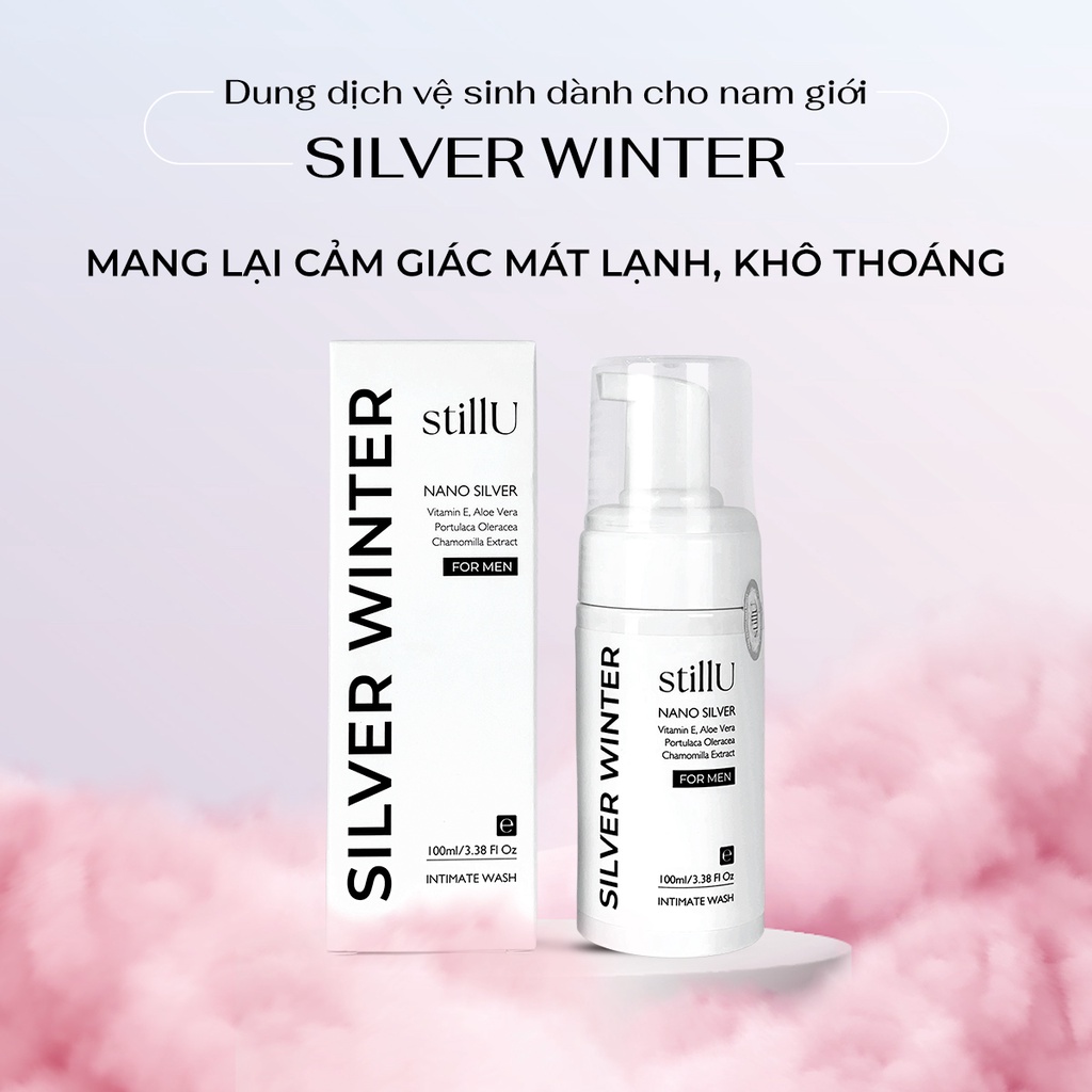 Dung dịch vệ sinh nam giới tạo bọt stillU hương mùa hè mát lạnh Silver Winter 100ml