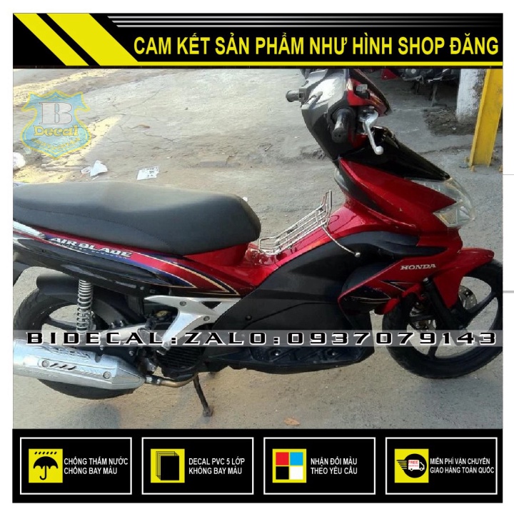 TEM RỜI AIRBLADE MẪU ĐỜI 2007 ĐỎ ĐEN