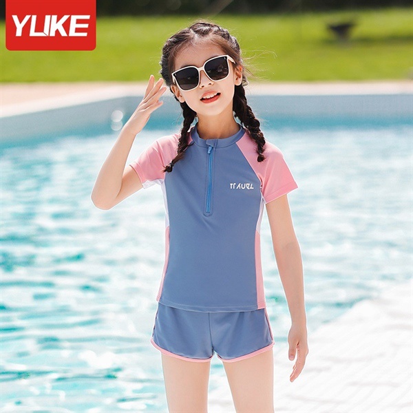Đồ tắm biển bé gái YUKE size đại 4-12 tuổi rời kiểu chân váy, Bộ bơi cho bé cao cấp vải co giãn cực tốt1