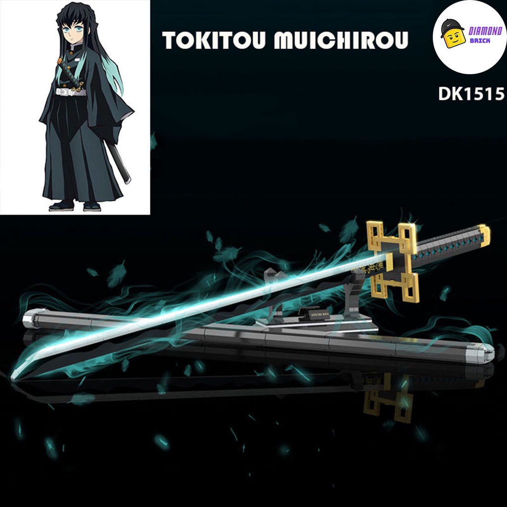 Đồ Chơi Lắp Ráp Kiểu LEGO Mô Hình Nhật Luận Kiếm Của Hà Trụ Tokitou Muichiro Trong Kimetsu No Yaiba Demon Slayer Dk1515