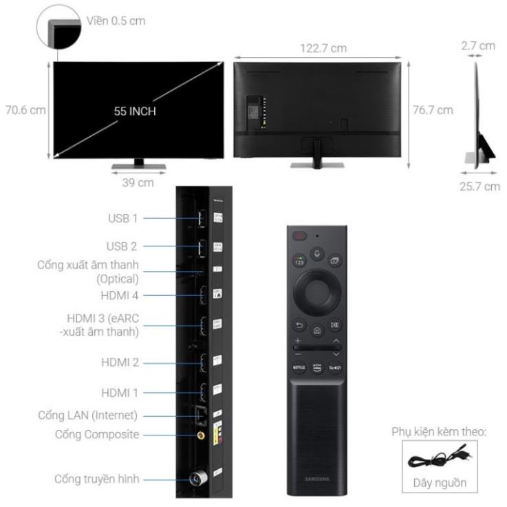 Smart Tivi Neo QLED 4K 55 inch Samsung QA55QN85A 2021 - Điện Máy Kho Rẻ