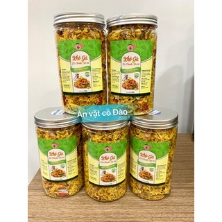 Combo 2 hũ khô gà lá chanh + bơ tỏi loại ngon nhà làm - ăn vặt cô đào