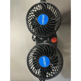 Quạt đôi to mitchel 12v 24v dùng cho xe ô tô