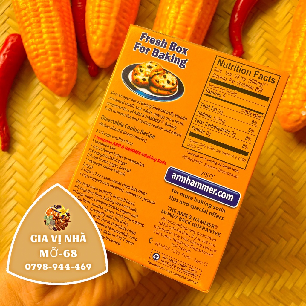 Bột soda banking Arm&Hammer - hộp 454gr