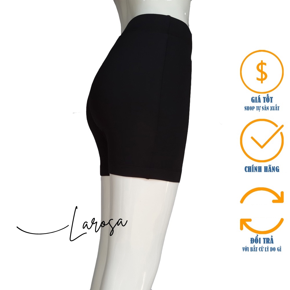 Quần short nữ ,quần biker short ôm lưng cao nâng mông màu đen lưng cao chất cotton co giãn 4 chiều mặc đi chơi tập