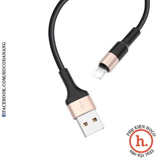 DÂy CÁP SẠC NHANH HOCO X26 2A DÂY DÙ CHO IP 6 7 8 X XS MAX 11 12 13 14 1M ĐỎ ĐEN [PHỤ KIỆN HOCO]