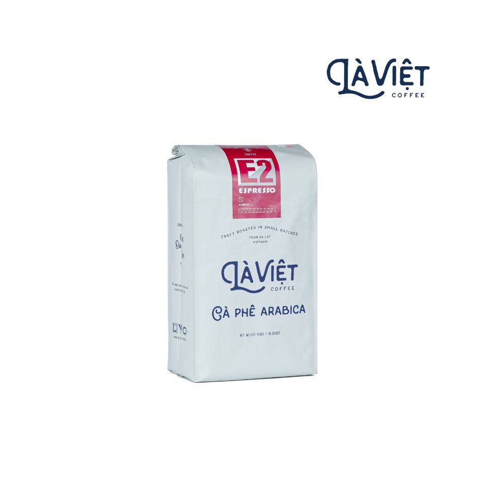 Cà Phê Nguyên Hạt LÀ VIỆT E2 100% Arabica 1kg Vị Đậm Đà