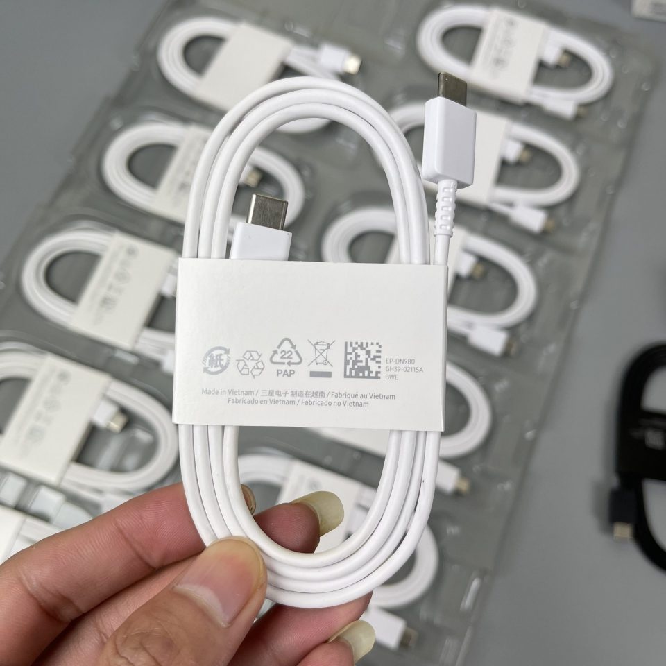 cáp sạc samsung 25w type C - type C hàng zin theo máy samsung (chiều dài 1m) tích hợp sạc siêu nhanh