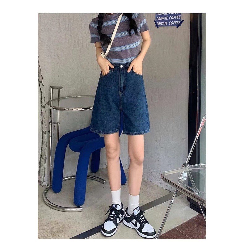 Quần short sooc ngố jean bò nữ jeans cạp cao style huyenjean_06 ms09 | BigBuy360 - bigbuy360.vn