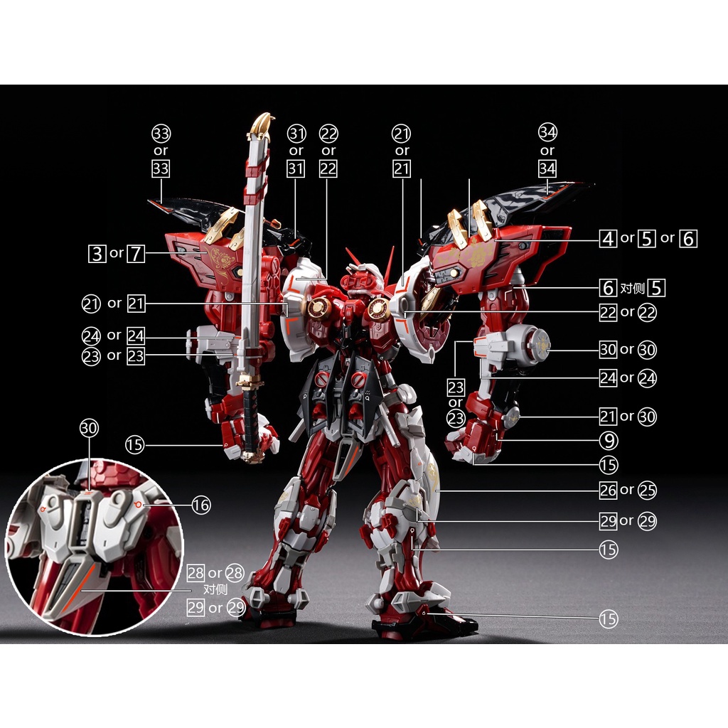 Decal nước cho mô hình gunpla Hirm Astray Powered