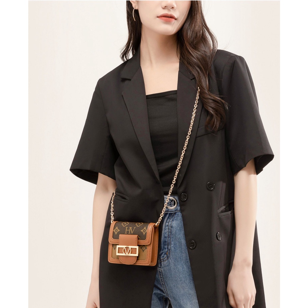 Túi LV Mini Đeo Chéo Nữ Đẹp Đi Chơi Cao Cấp Thời Trang Dễ Thương Giá Rẻ Size 16