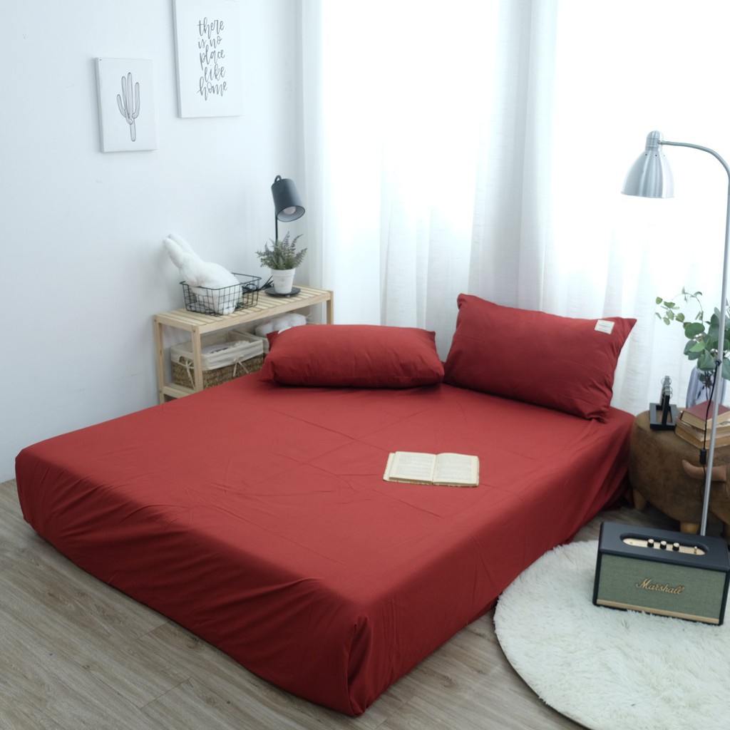 Ga trải giường trơn một màu ga giường tici, drap nệm ga nệm phong cách Hà Quốc | BigBuy360 - bigbuy360.vn