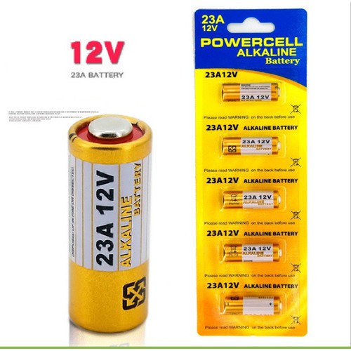 Vỉ 5 Viên Pin 12V 23A Alkaline Siêu Bền, Pin Dùng Cho Remote Honest, Báo Trộm, Cửa Cuốn, Bút Trình Chiếu