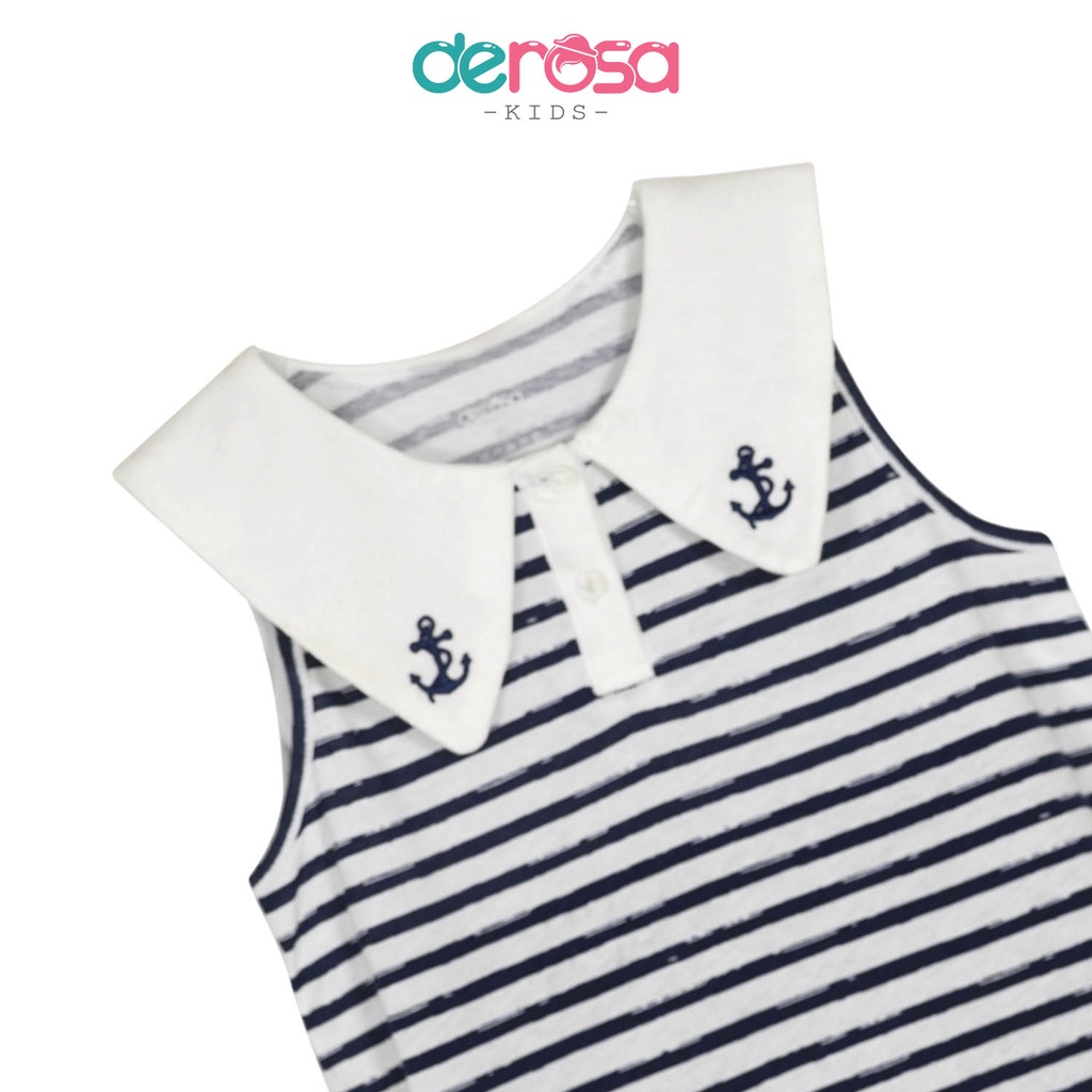 Bộ quần áo cộc tay mùa hè cho bé gái DEROS KIDS chất liệu Cotton từ 2 đến 6 tuổi ASKD490