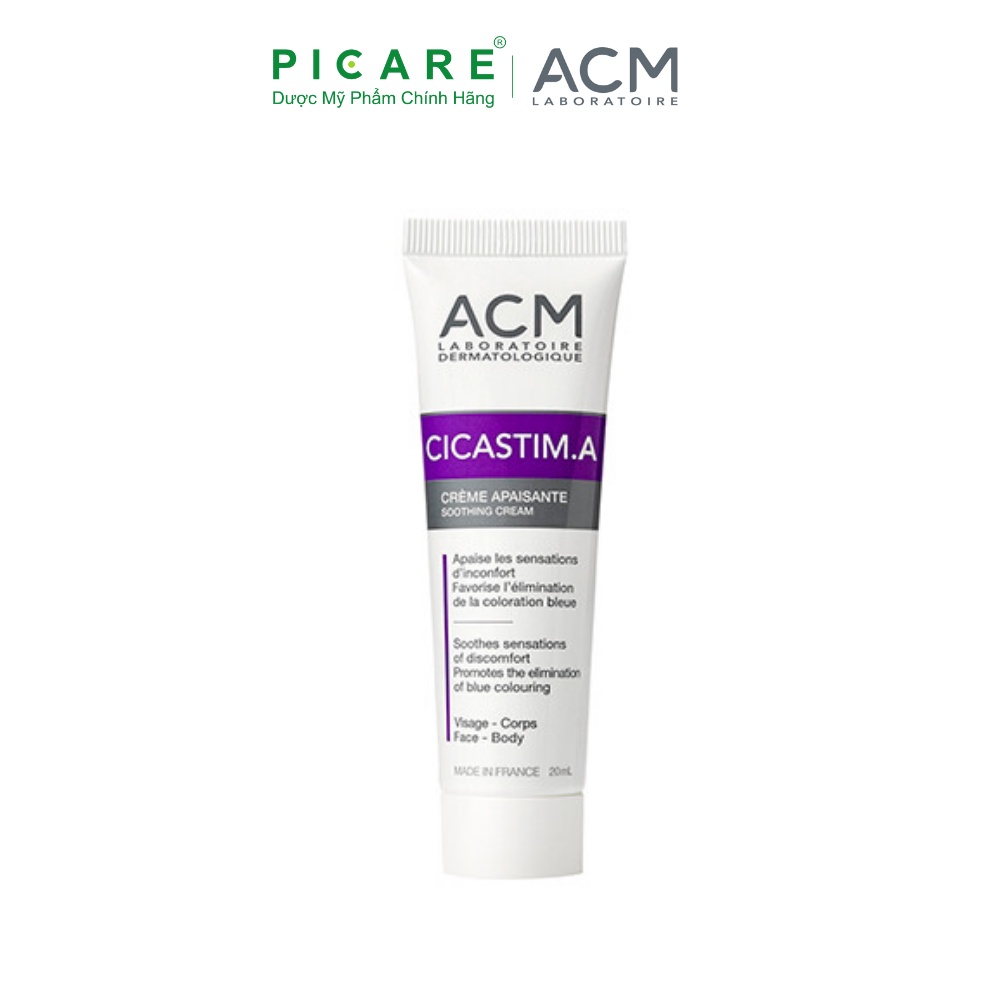 Kem làm mờ vết thâm, vết bầm ACM Cicastim.A Soothing Cream 20ml